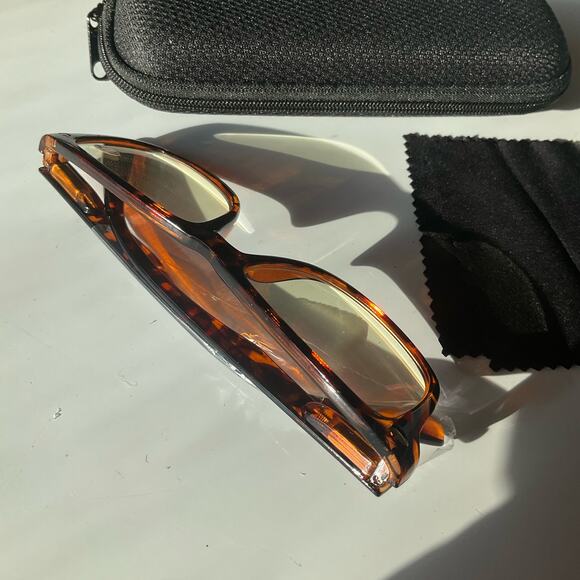 Minimalist Design Rectangle Anti-Blue Light MEN WOMEN Reading Glasses +0.75 - Picture 3 of 5